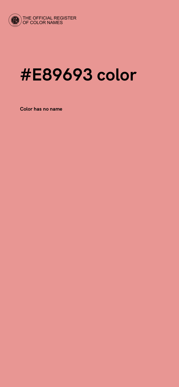 #E89693 color image