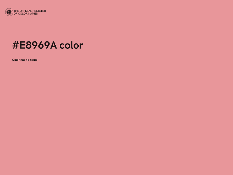 #E8969A color image