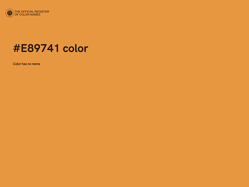 #E89741 color image