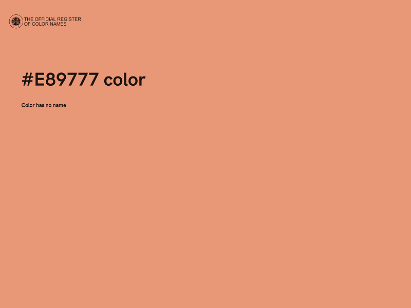 #E89777 color image