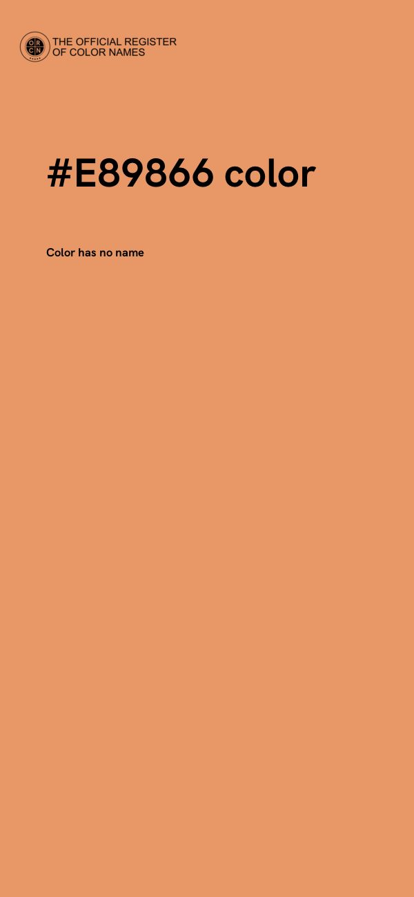 #E89866 color image