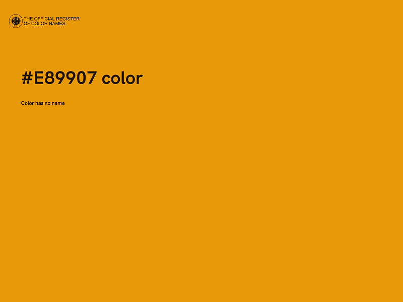 #E89907 color image