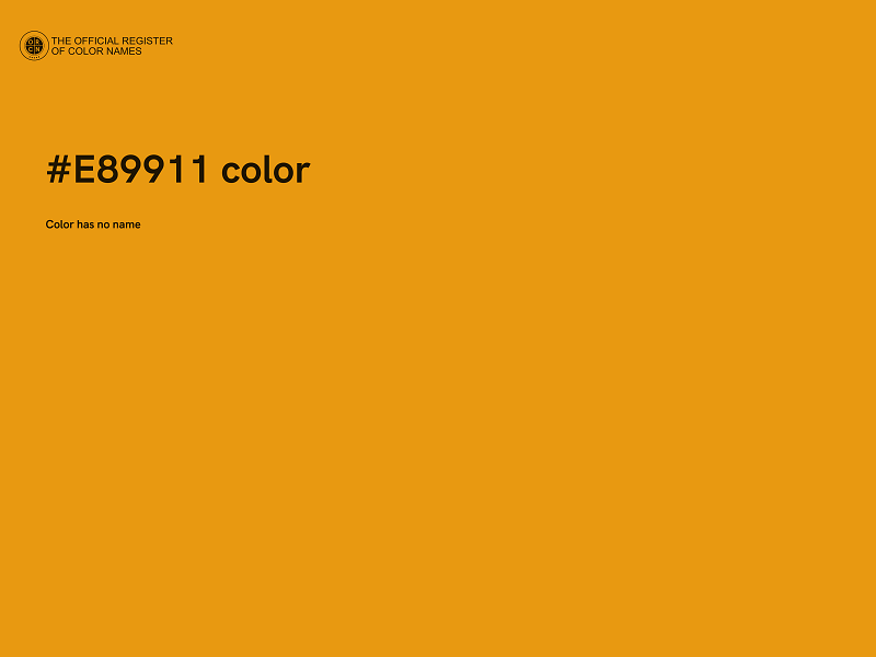 #E89911 color image