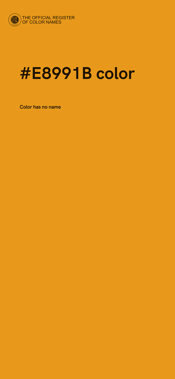 #E8991B color image