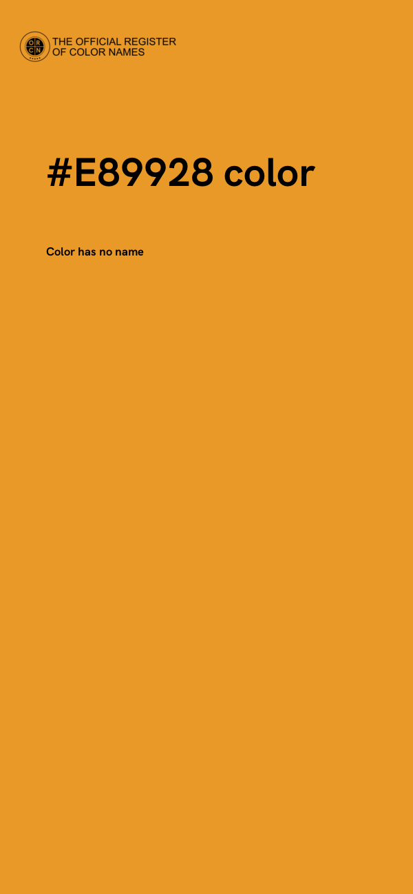#E89928 color image
