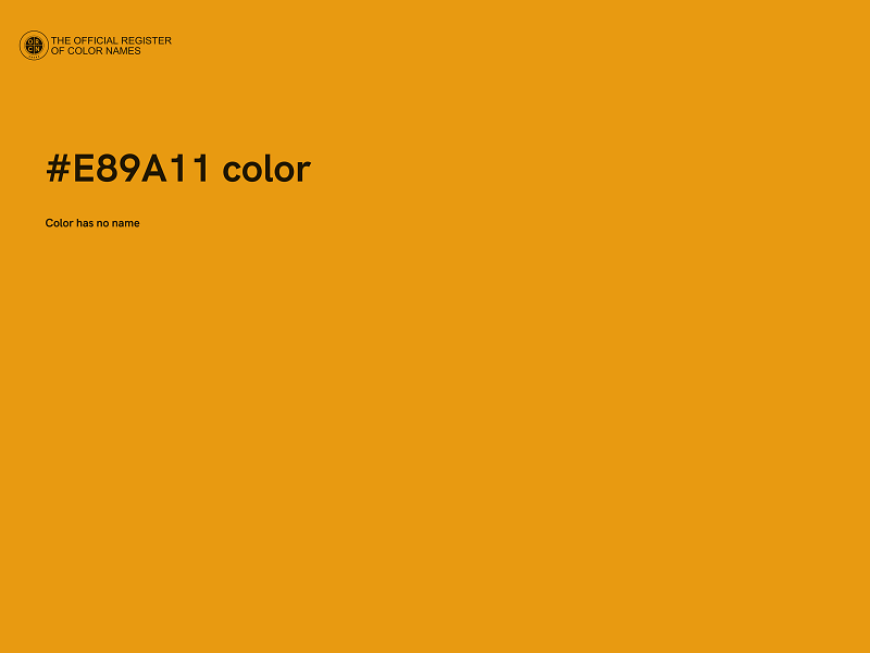 #E89A11 color image