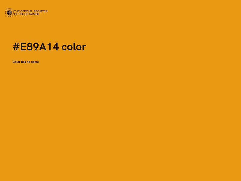 #E89A14 color image