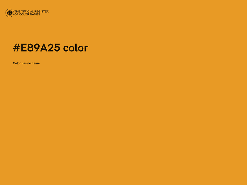 #E89A25 color image