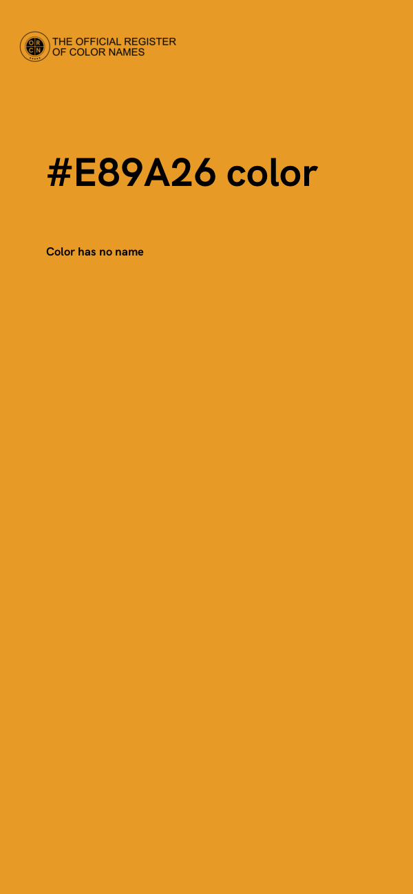 #E89A26 color image