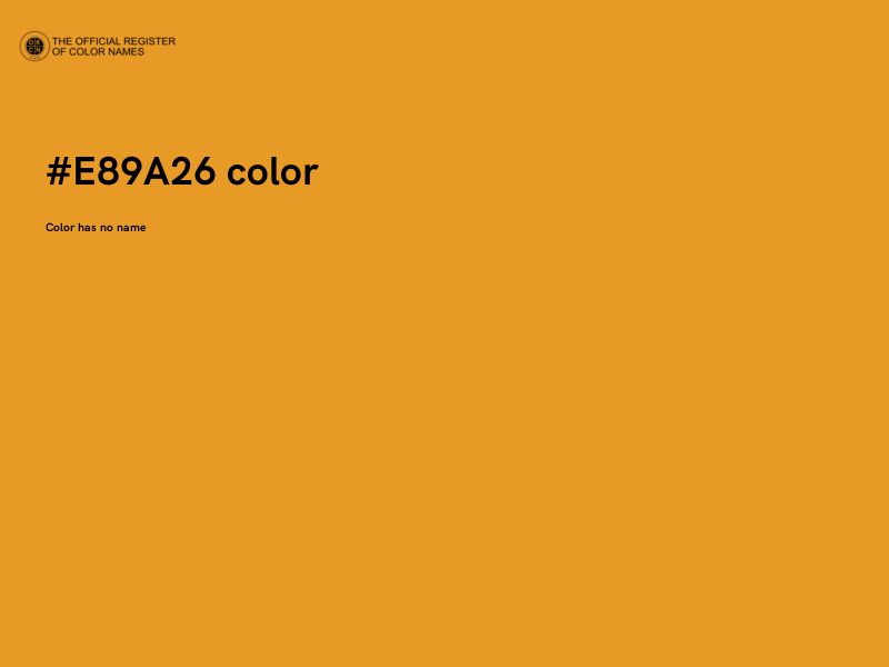 #E89A26 color image