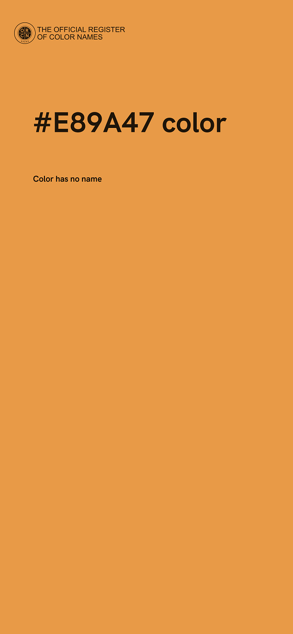 #E89A47 color image