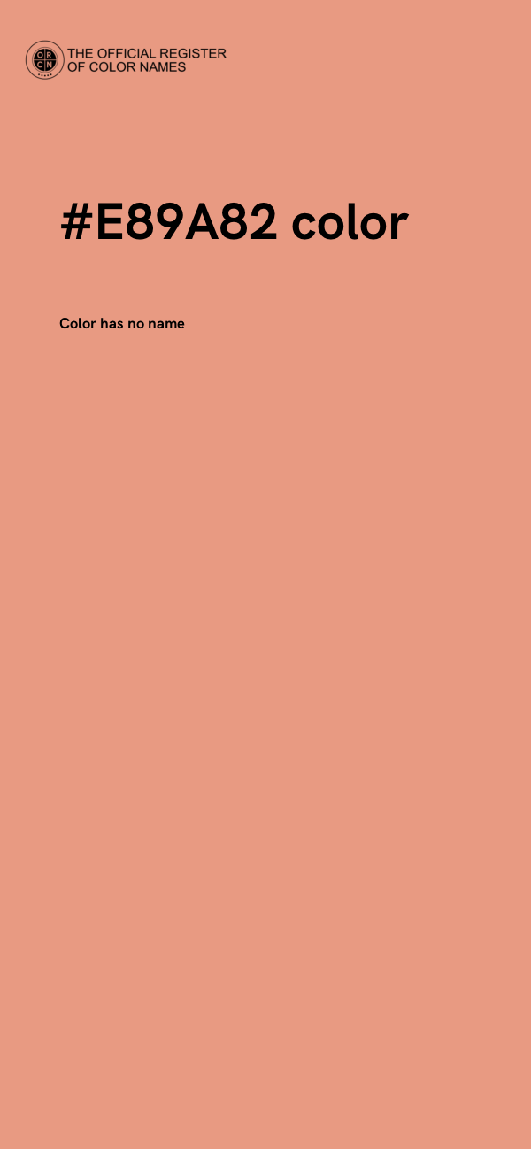 #E89A82 color image