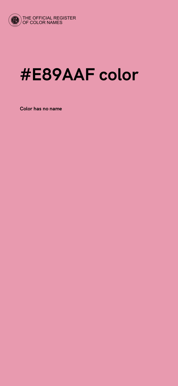 #E89AAF color image