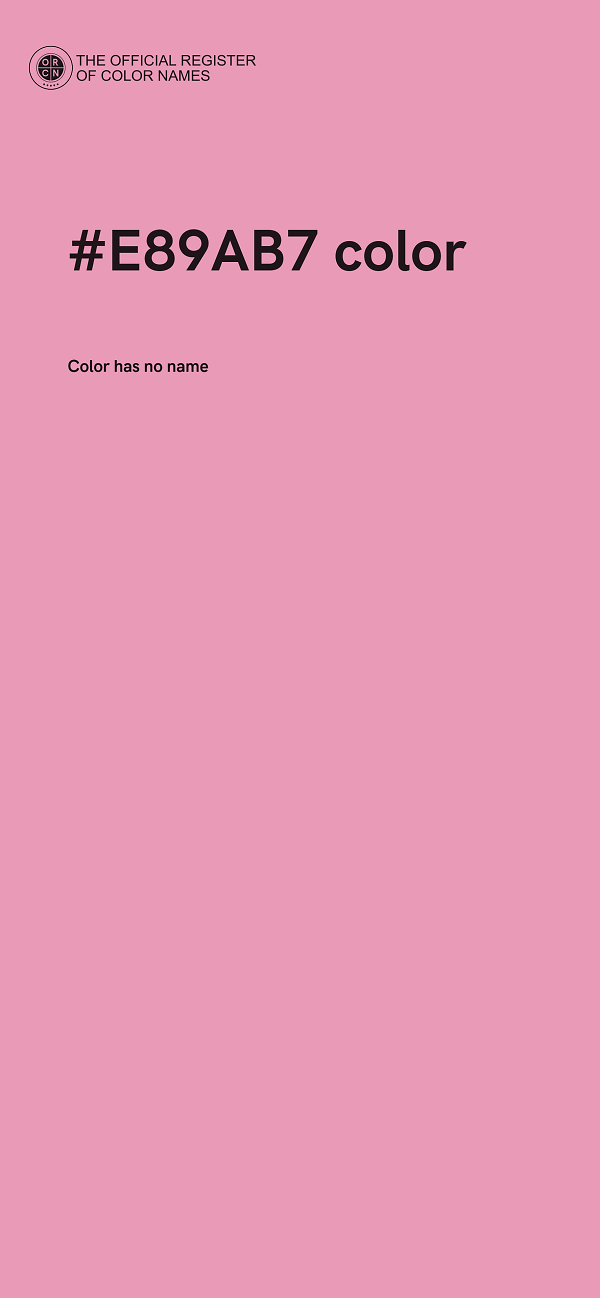 #E89AB7 color image