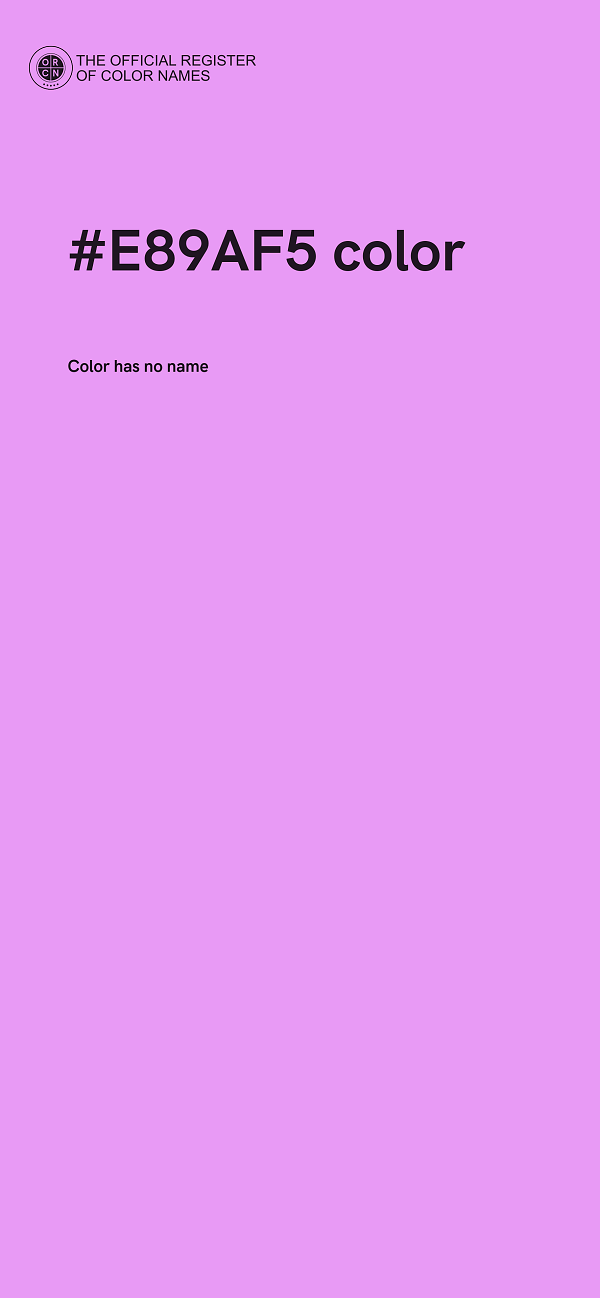 #E89AF5 color image