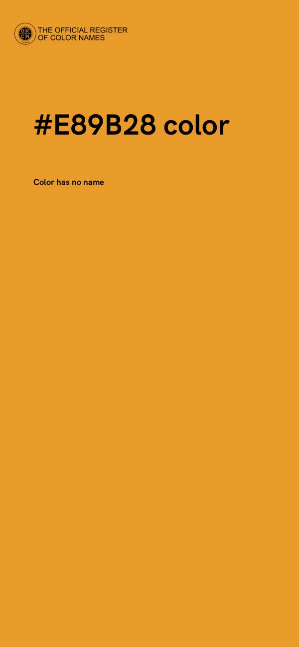 #E89B28 color image