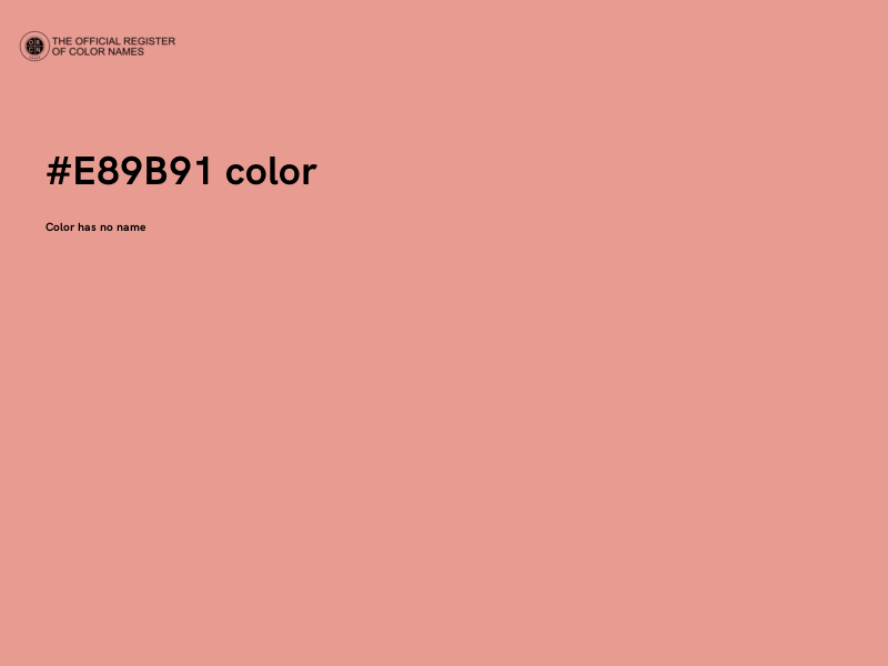#E89B91 color image
