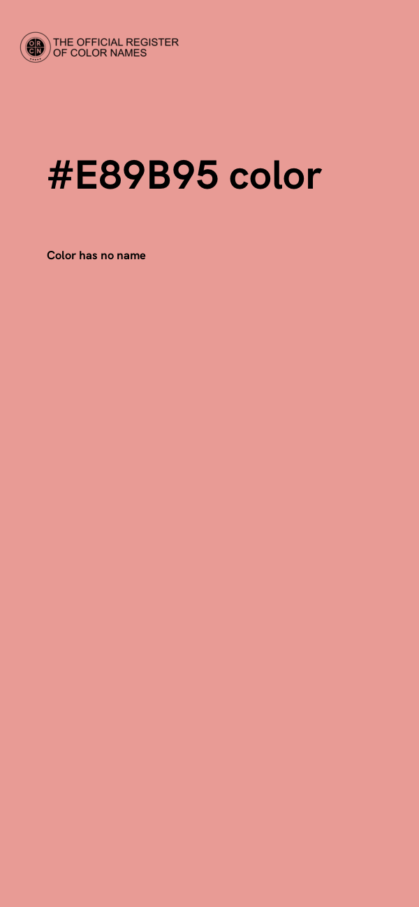 #E89B95 color image