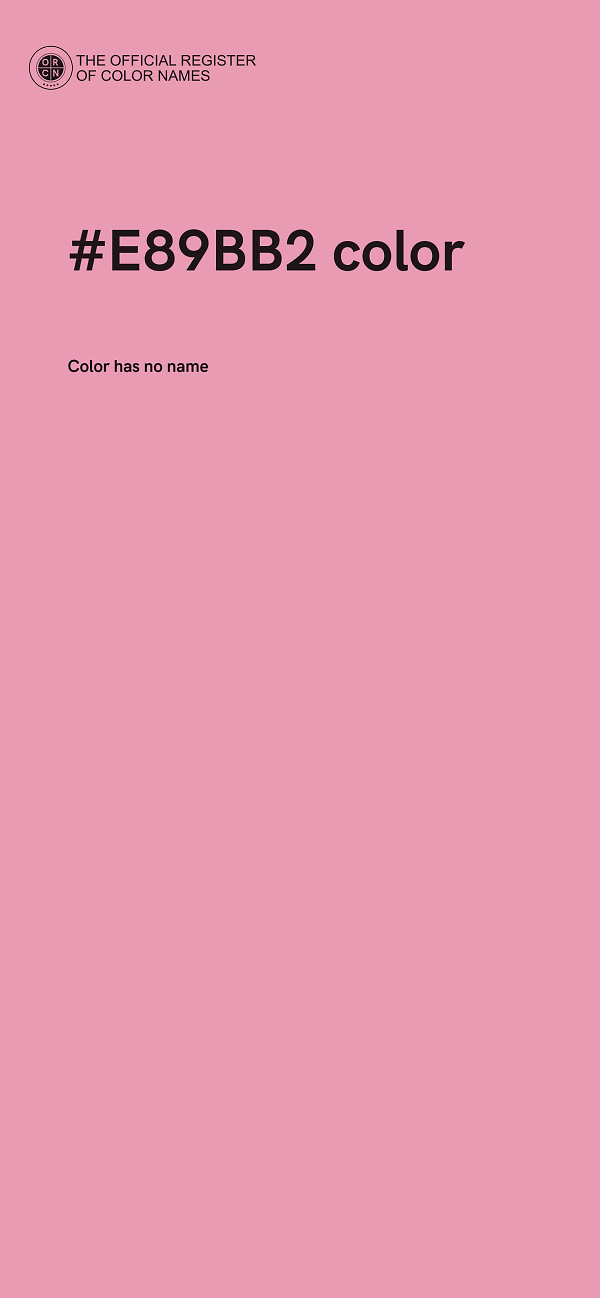 #E89BB2 color image