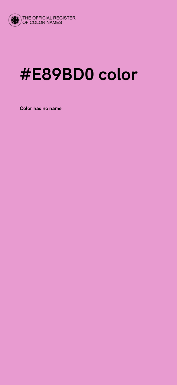 #E89BD0 color image