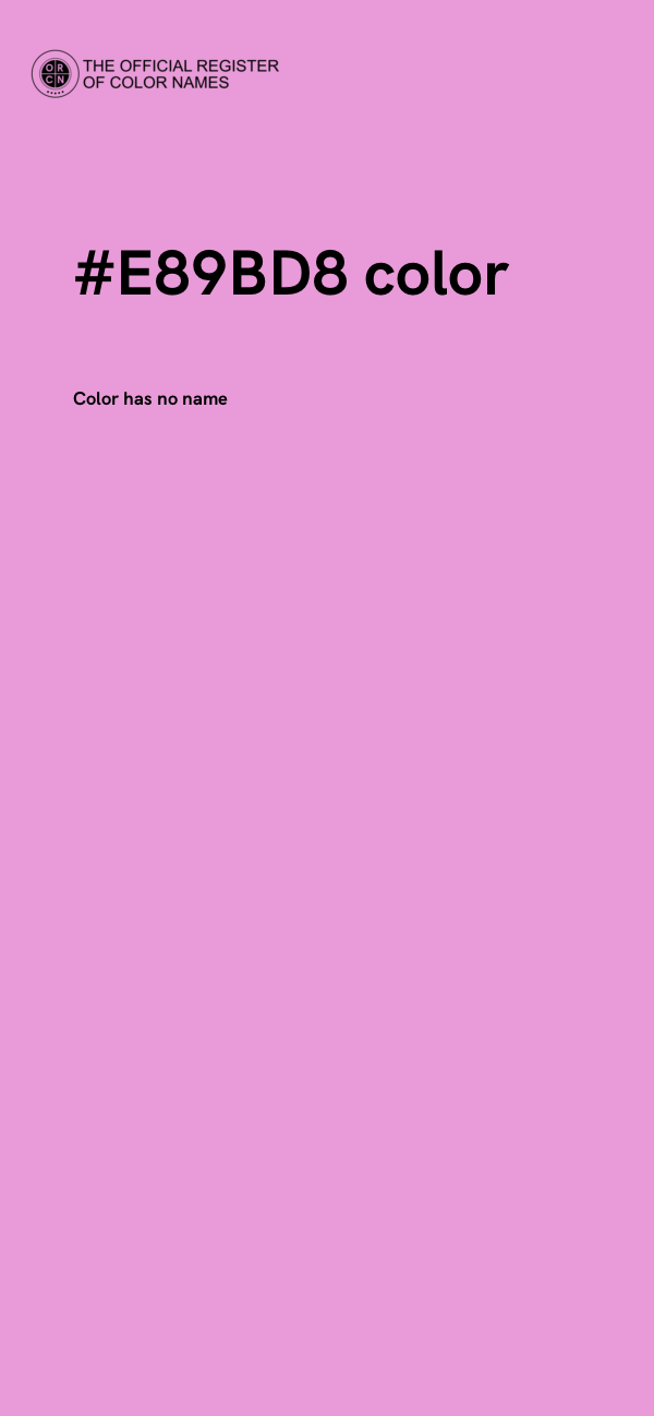 #E89BD8 color image