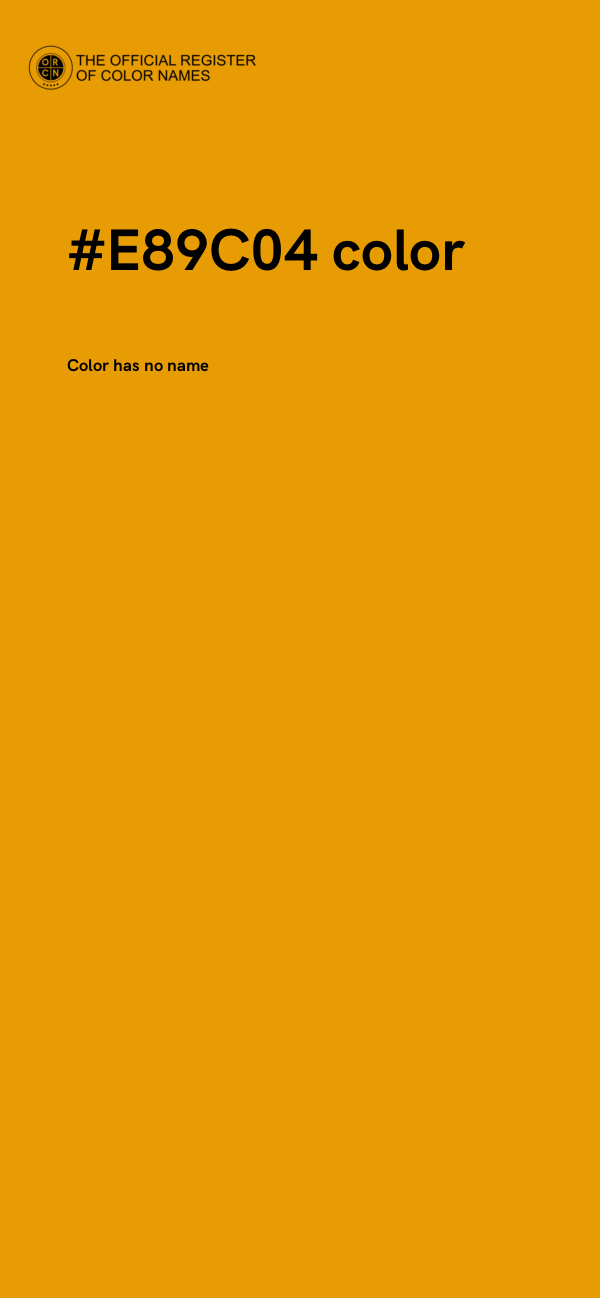#E89C04 color image