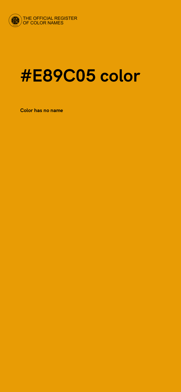 #E89C05 color image