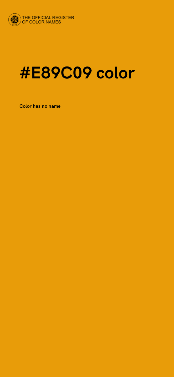 #E89C09 color image