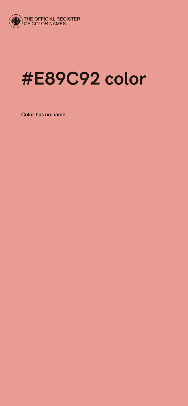 #E89C92 color image