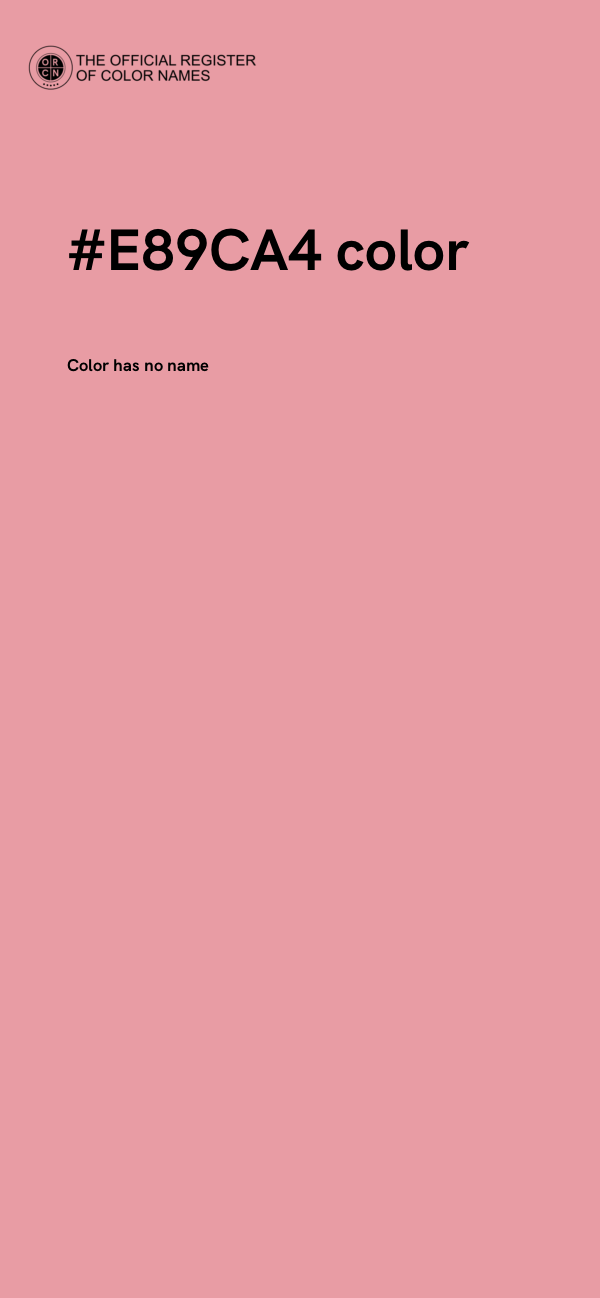 #E89CA4 color image
