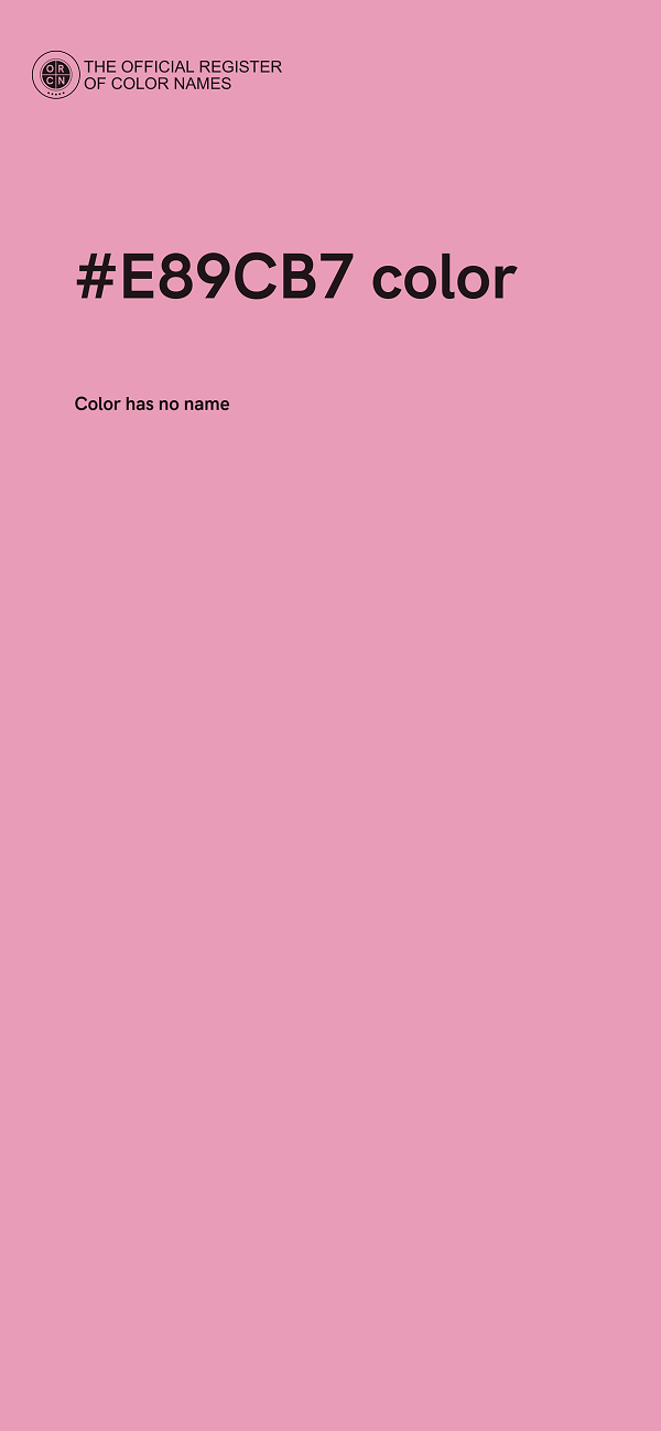 #E89CB7 color image