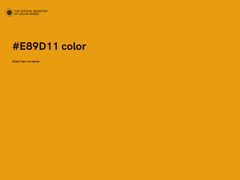 #E89D11 color image