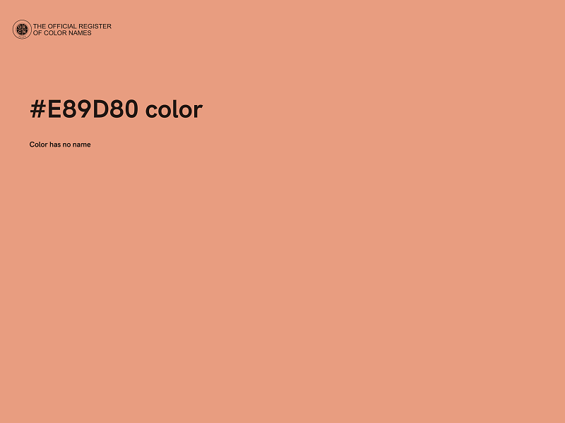 #E89D80 color image