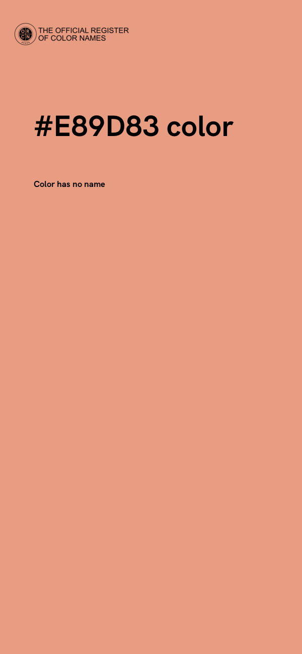 #E89D83 color image