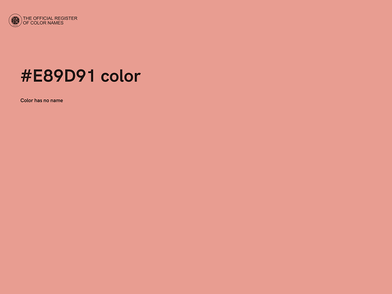 #E89D91 color image