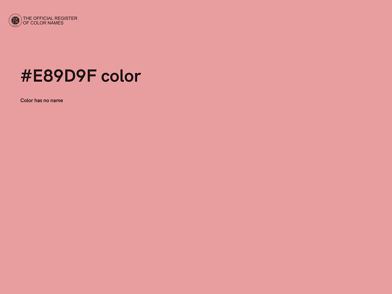 #E89D9F color image