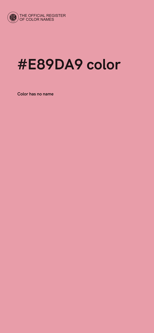 #E89DA9 color image