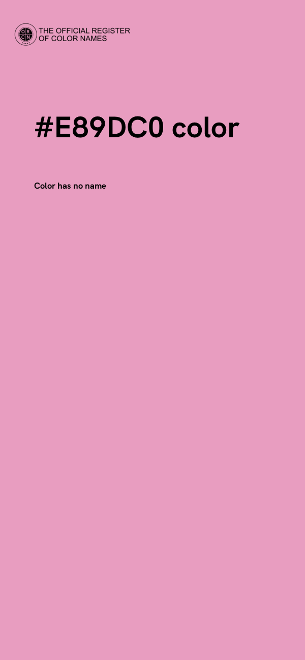 #E89DC0 color image