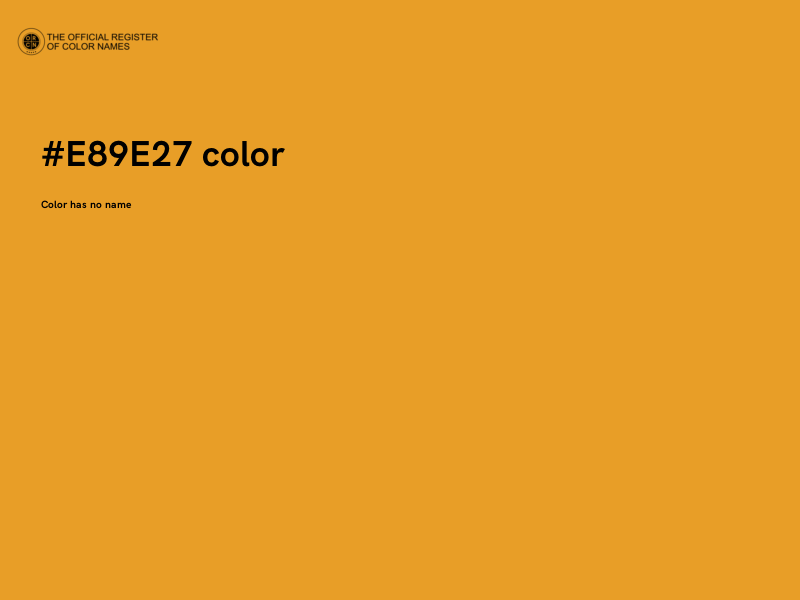 #E89E27 color image