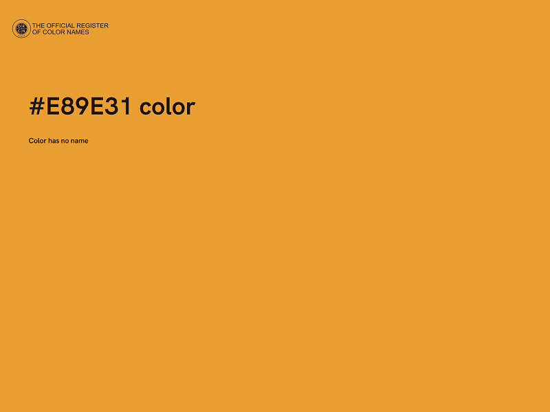 #E89E31 color image