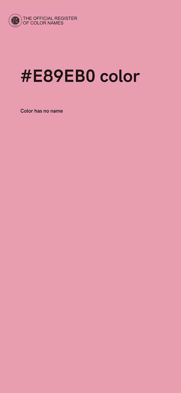 #E89EB0 color image