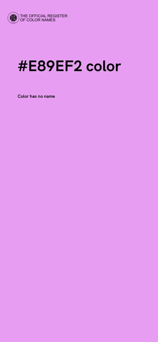 #E89EF2 color image