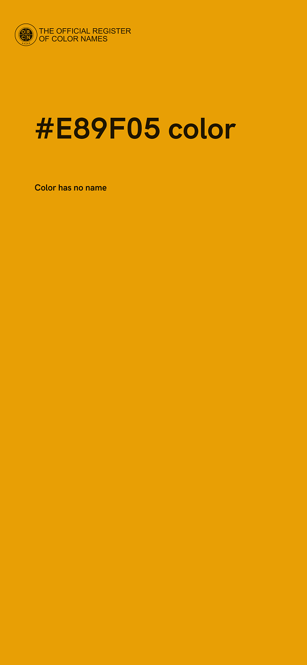 #E89F05 color image