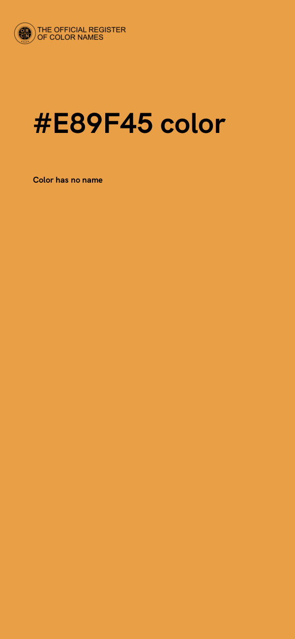 #E89F45 color image