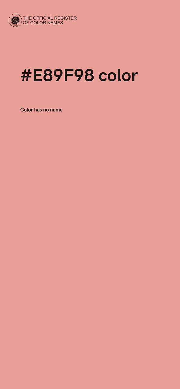 #E89F98 color image