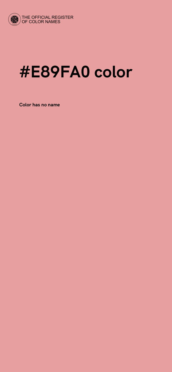 #E89FA0 color image