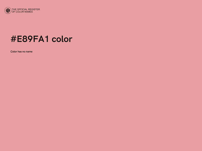 #E89FA1 color image