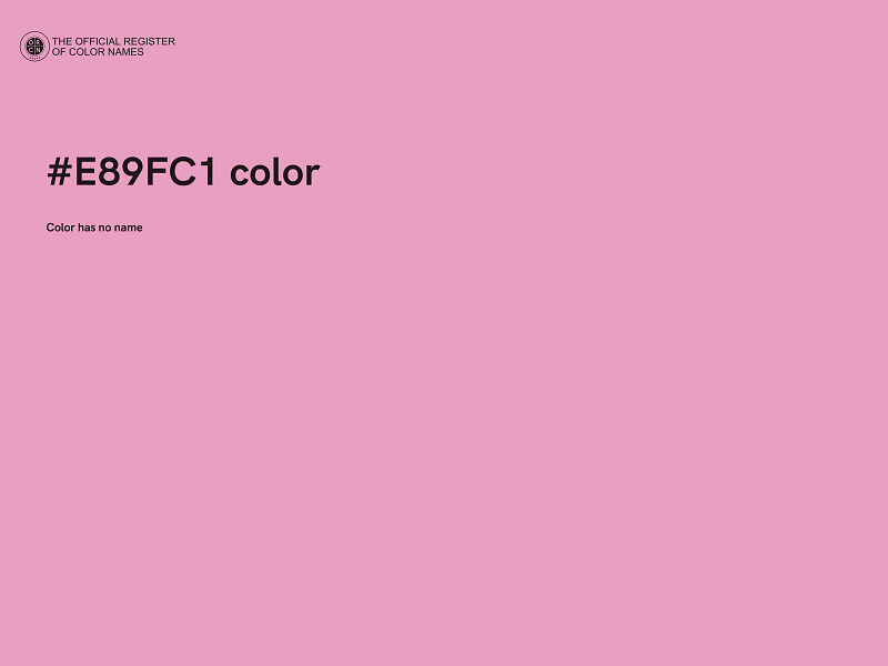 #E89FC1 color image