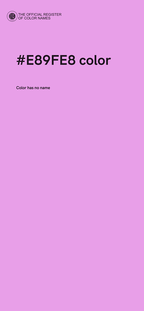 #E89FE8 color image