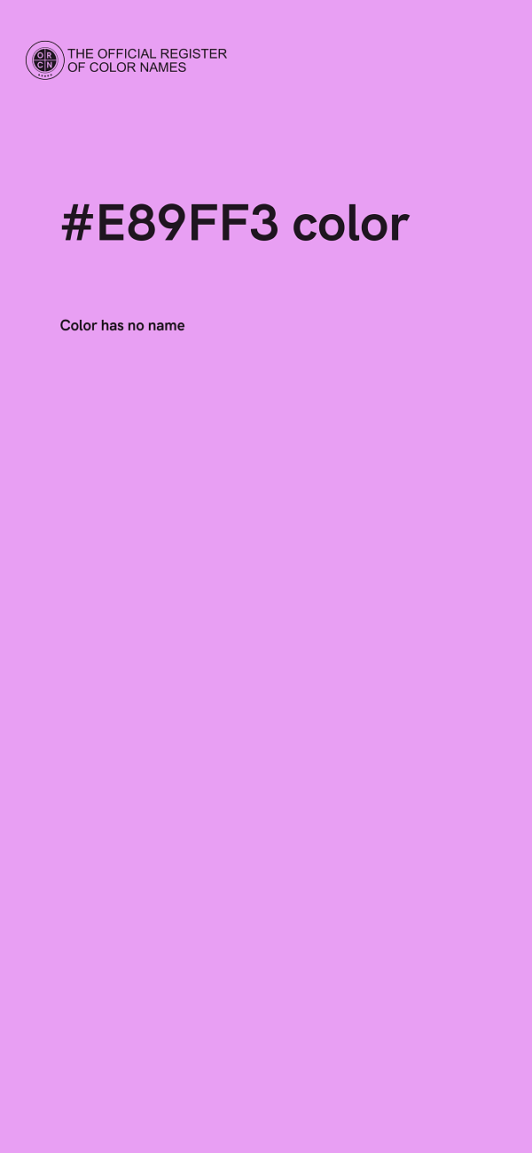#E89FF3 color image